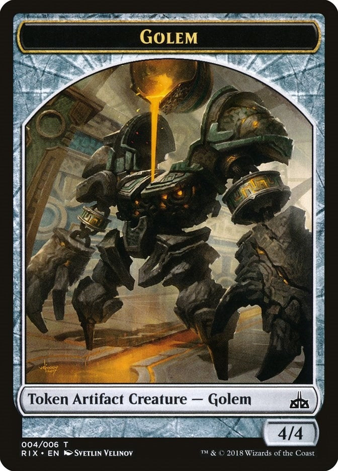 Image for Golem Token (004) (4) [Rivals of Ixalan] - Magic: The Gathering