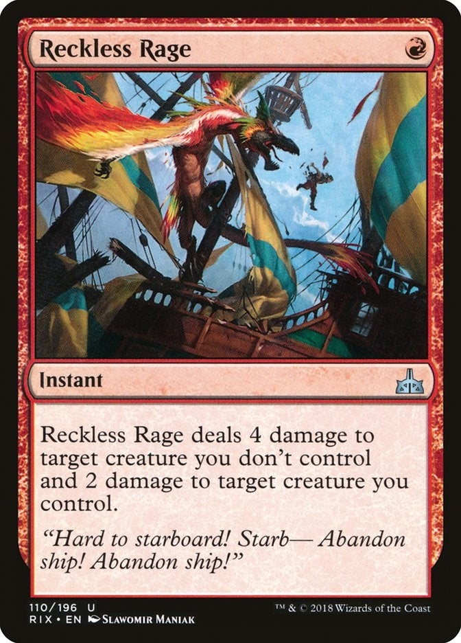 Image for Reckless Rage (110) [Rivals of Ixalan] - Magic: The Gathering
