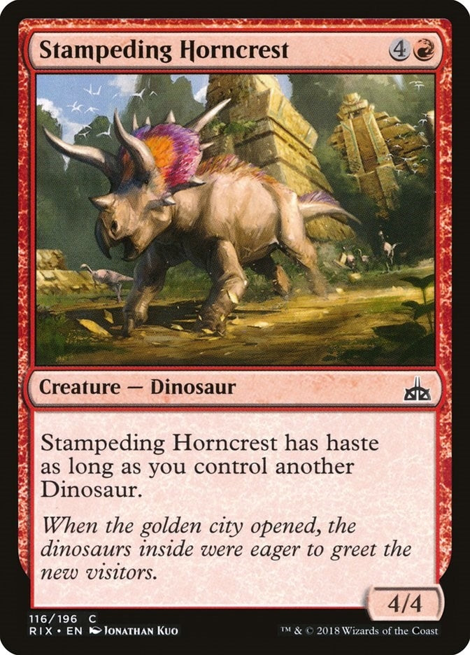 Image for Stampeding Horncrest (116) [Rivals of Ixalan] - Magic: The Gathering