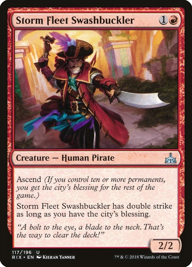 Image for Storm Fleet Swashbuckler (117) [Rivals of Ixalan] - Magic: The Gathering