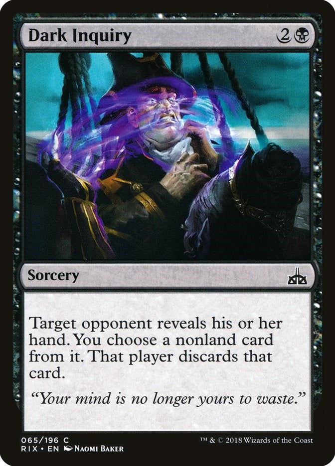 Image for Dark Inquiry (65) [Rivals of Ixalan] - Magic: The Gathering