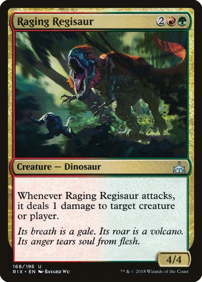 Image for Raging Regisaur (168) [Rivals of Ixalan] - Magic: The Gathering