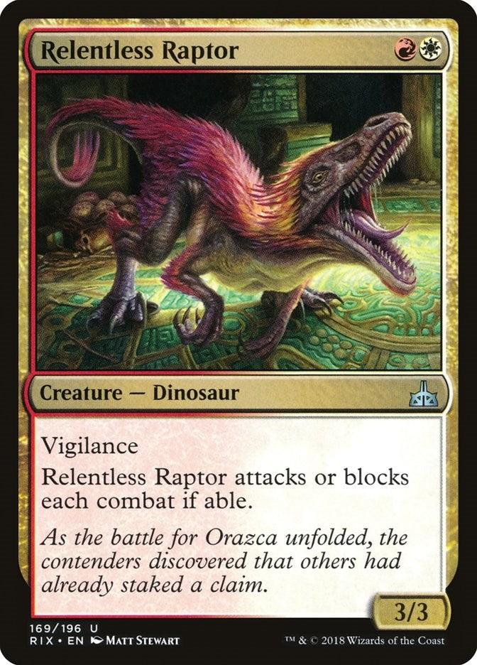 Image for Relentless Raptor (169) [Rivals of Ixalan] - Magic: The Gathering