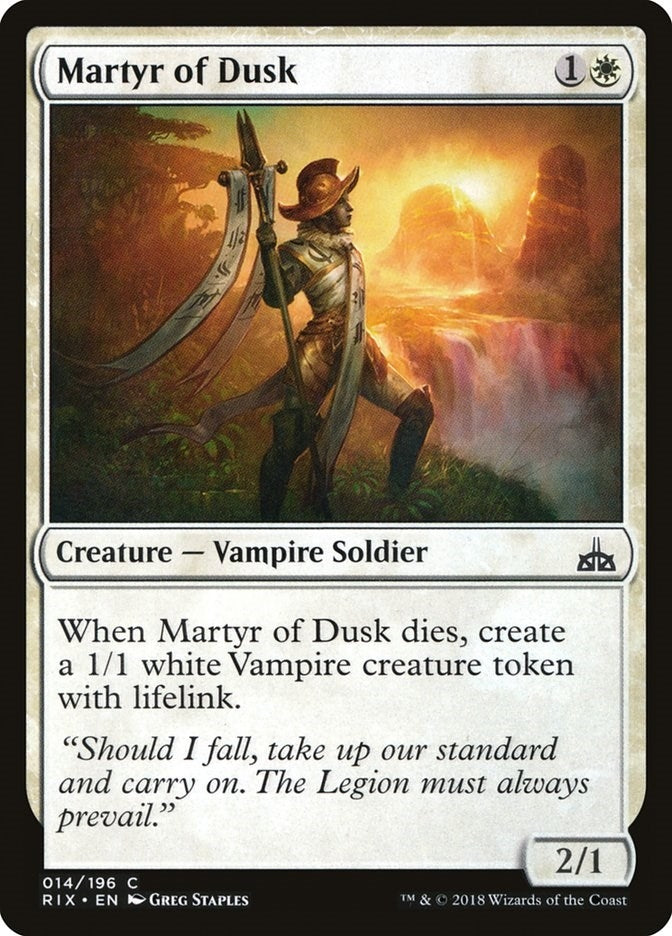Image for Martyr of Dusk (14) [Rivals of Ixalan] - Magic: The Gathering