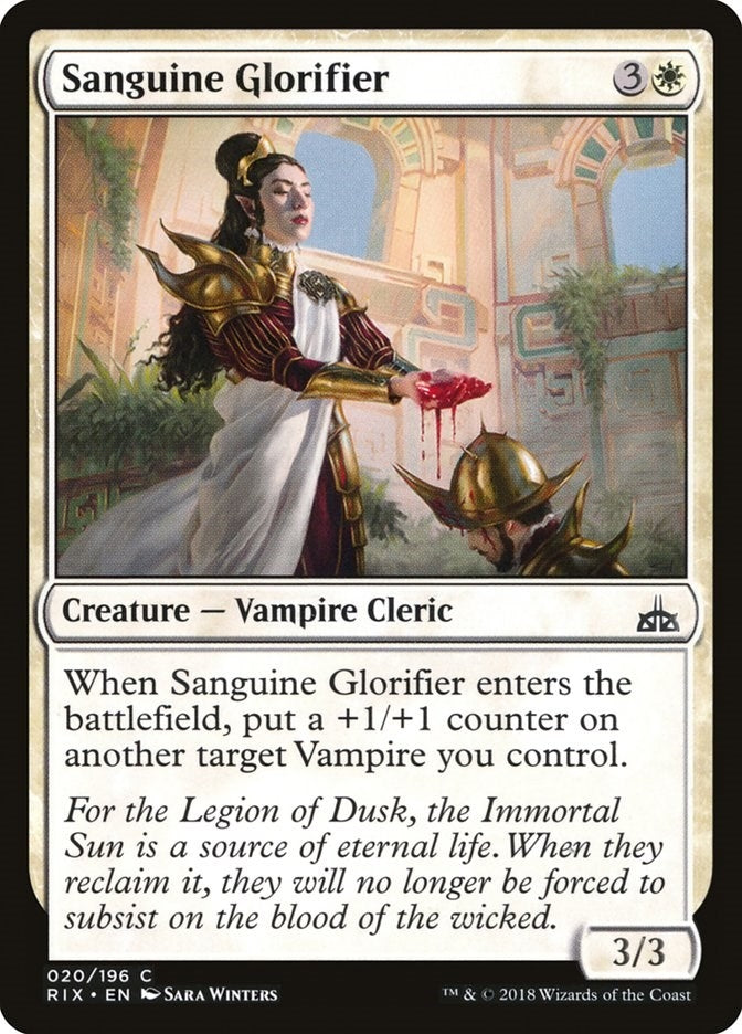 Image for Sanguine Glorifier (20) [Rivals of Ixalan] - Magic: The Gathering
