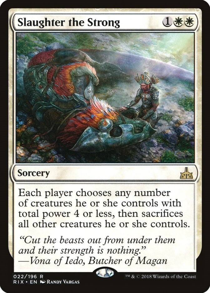 Image for Slaughter the Strong (22) [Rivals of Ixalan] - Magic: The Gathering