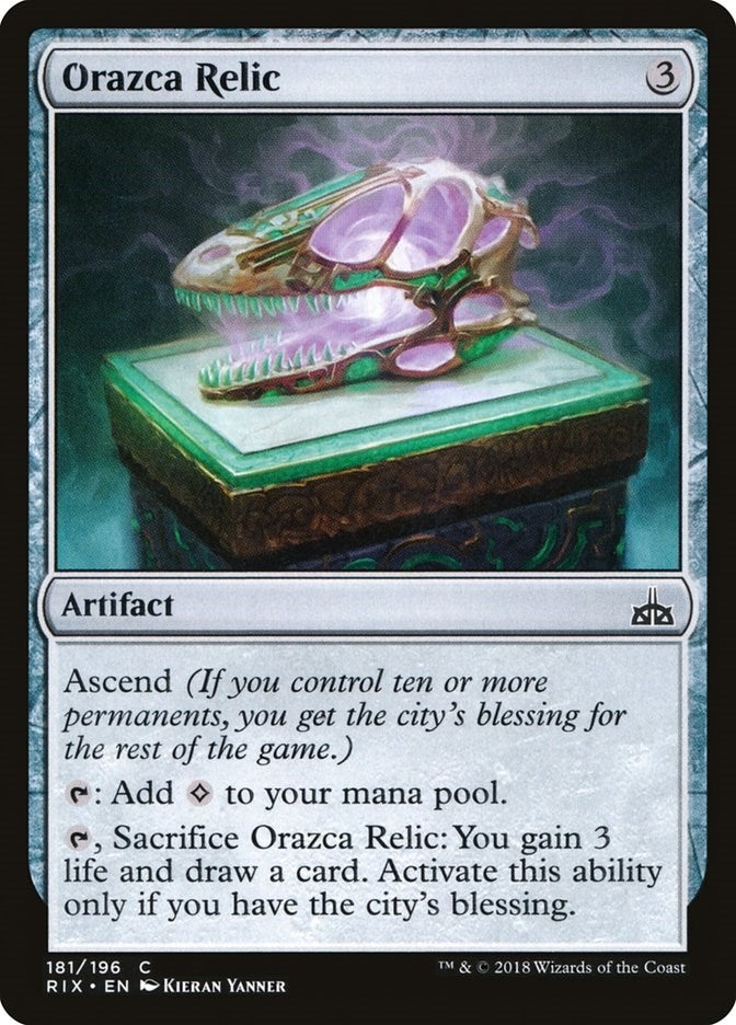 Image for Orazca Relic (181) [Rivals of Ixalan] - Magic: The Gathering