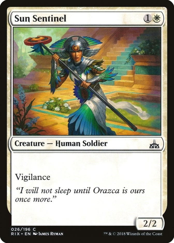 Image for Sun Sentinel (26) [Rivals of Ixalan] - Magic: The Gathering