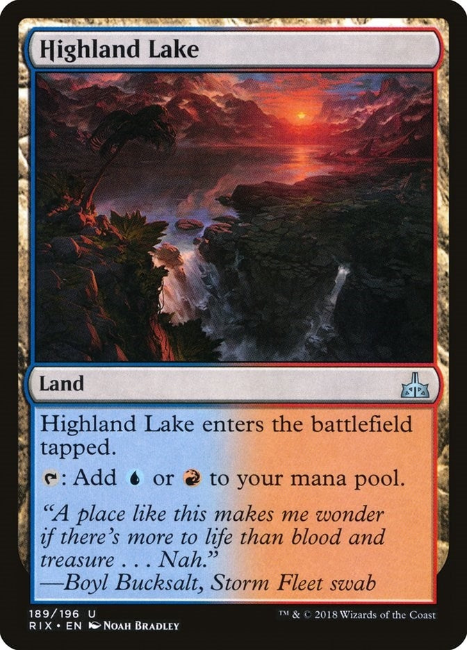 Image for Highland Lake (189) [Rivals of Ixalan] - Magic: The Gathering