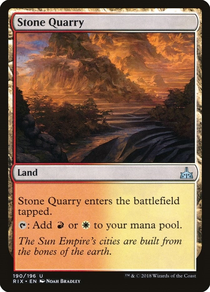 Image for Stone Quarry (190) [Rivals of Ixalan] - Magic: The Gathering