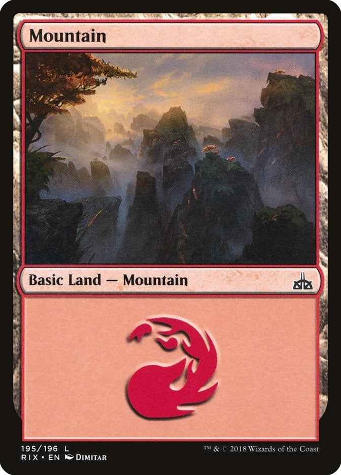 Image for Mountain (195) [Rivals of Ixalan] - Magic: The Gathering