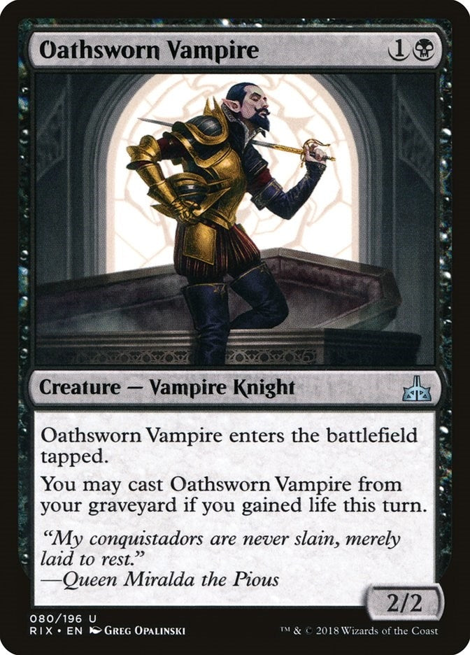 Image for Oathsworn Vampire (80) [Rivals of Ixalan] - Magic: The Gathering