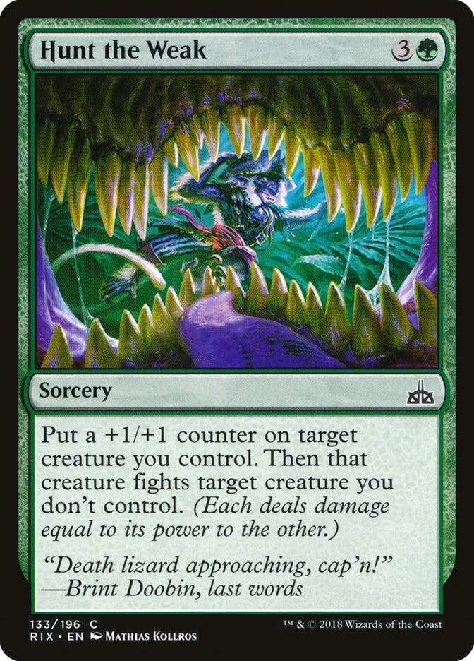 Image for Hunt the Weak (133) [Rivals of Ixalan] - Magic: The Gathering