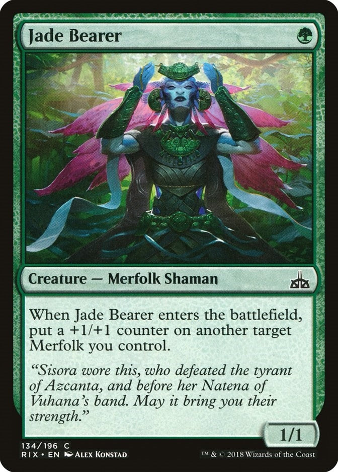 Image for Jade Bearer (134) [Rivals of Ixalan] - Magic: The Gathering