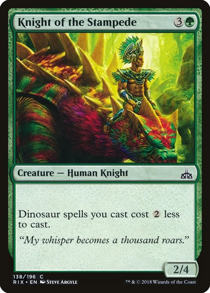 Image for Knight of the Stampede (138) [Rivals of Ixalan] - Magic: The Gathering