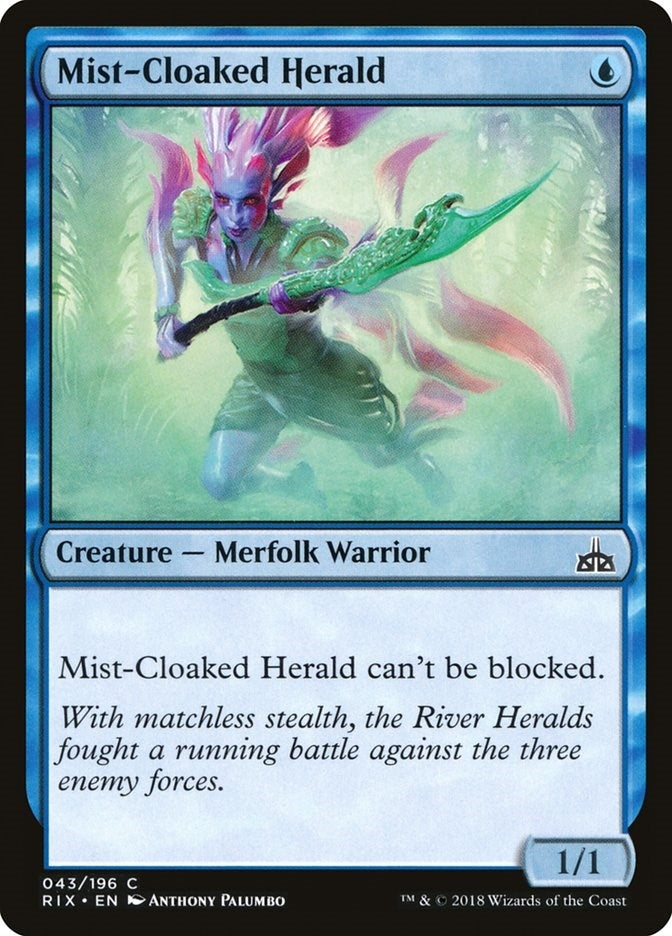 Image for Mist-Cloaked Herald (43) [Rivals of Ixalan] - Magic: The Gathering