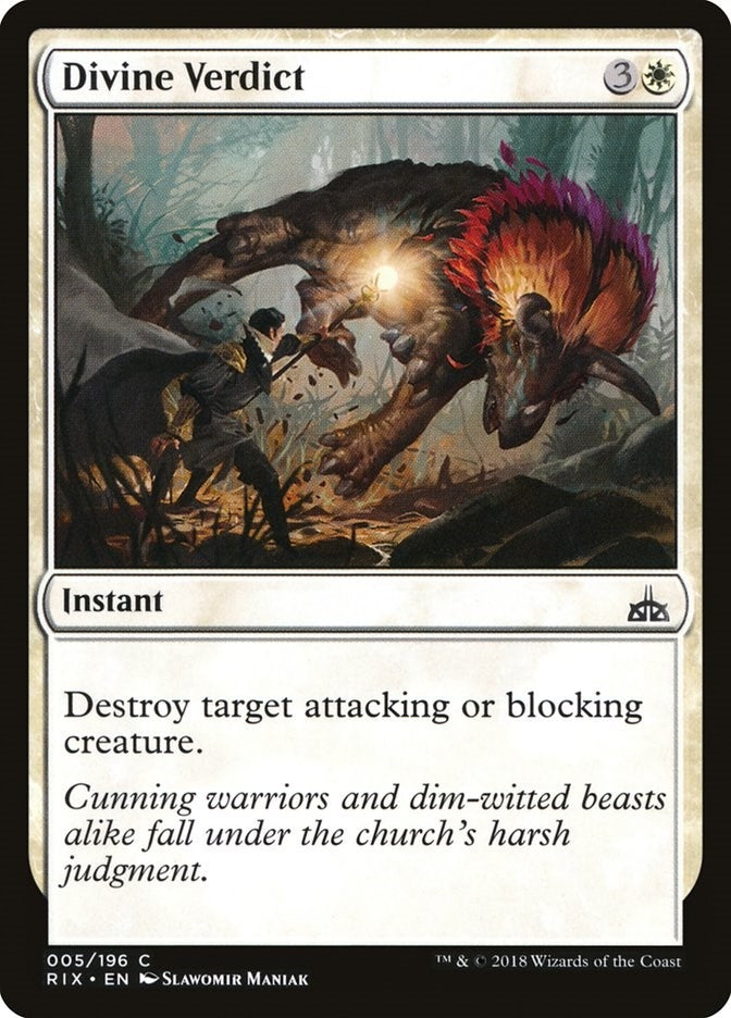 Image for Divine Verdict (5) [Rivals of Ixalan] - Magic: The Gathering