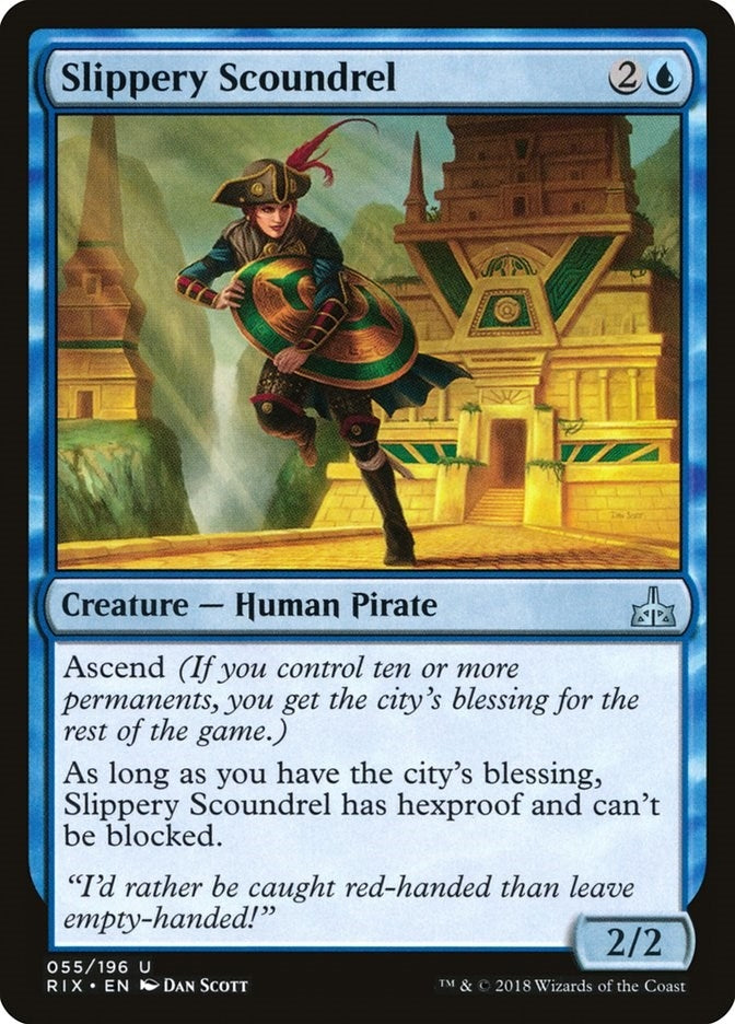 Image for Slippery Scoundrel (55) [Rivals of Ixalan] - Magic: The Gathering
