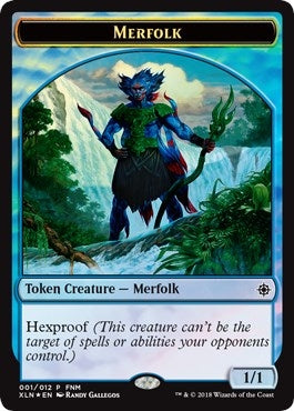 Image for Merfolk // Treasure Double-Sided Token (1) [FNM Promos] - Magic: The Gathering