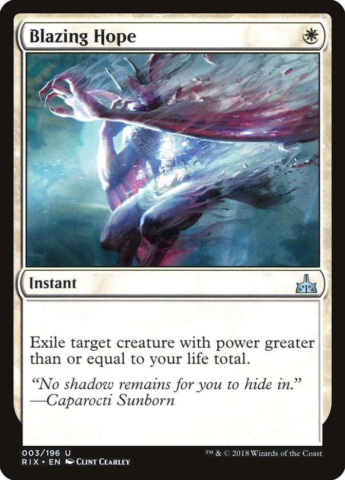 Image for Blazing Hope (3) [Rivals of Ixalan] - Magic: The Gathering