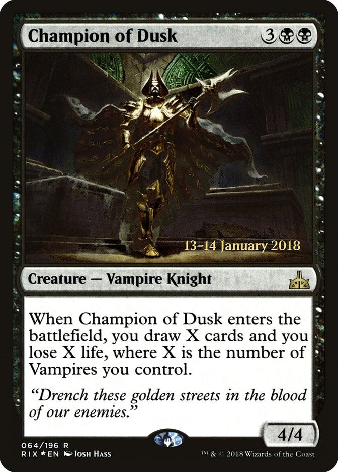 Image for Champion of Dusk (64) [Prerelease Cards] - Magic: The Gathering