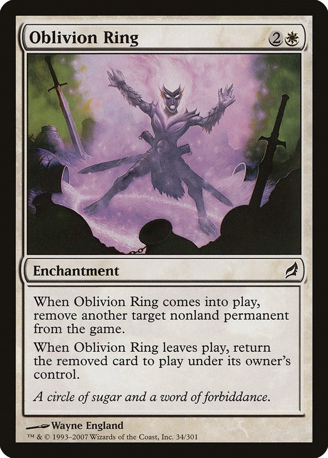 Image for Oblivion Ring (34) [Lorwyn] - Magic: The Gathering