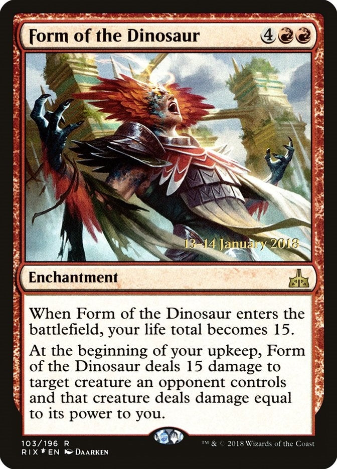 Image for Form of the Dinosaur (103) [Prerelease Cards] - Magic: The Gathering