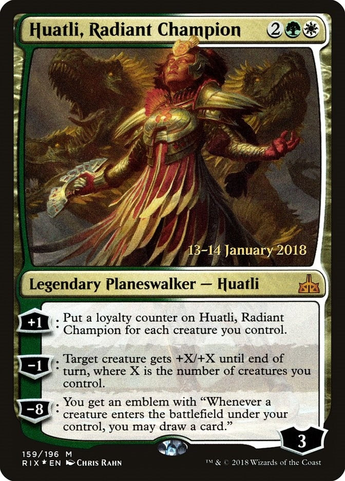 Image for Huatli, Radiant Champion (159) [Prerelease Cards] - Magic: The Gathering