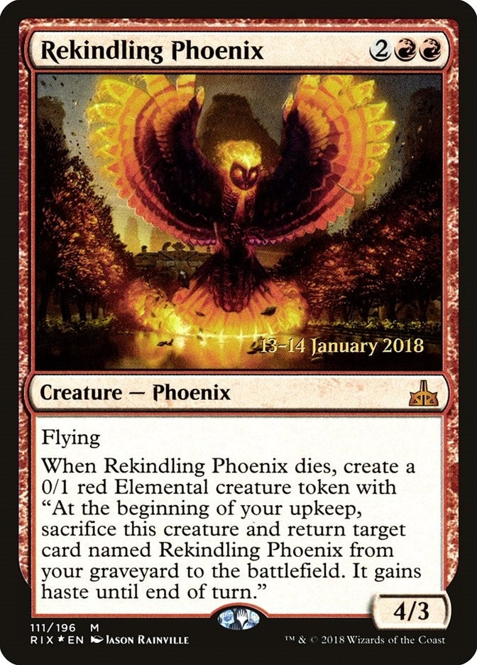 Image for Rekindling Phoenix (111) [Prerelease Cards] - Magic: The Gathering