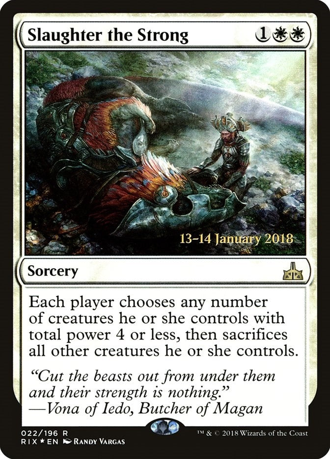Image for Slaughter the Strong (22) [Prerelease Cards] - Magic: The Gathering