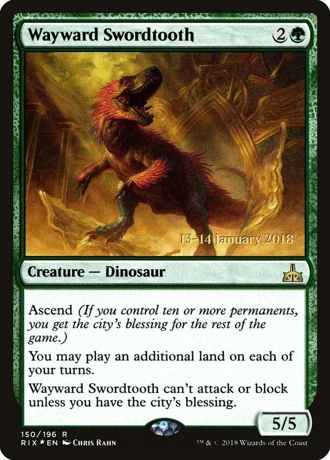 Image for Wayward Swordtooth (150) [Prerelease Cards] - Magic: The Gathering