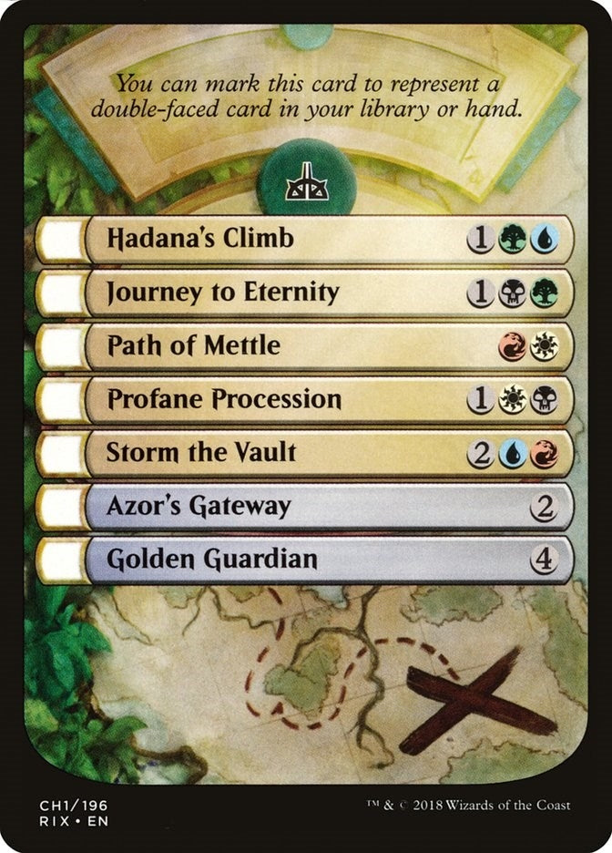 Image for Checklist Card - Rivals of Ixalan (CH1) [Rivals of Ixalan] - Magic: The Gathering