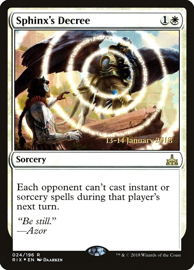 Image for Sphinx's Decree (24) [Prerelease Cards] - Magic: The Gathering