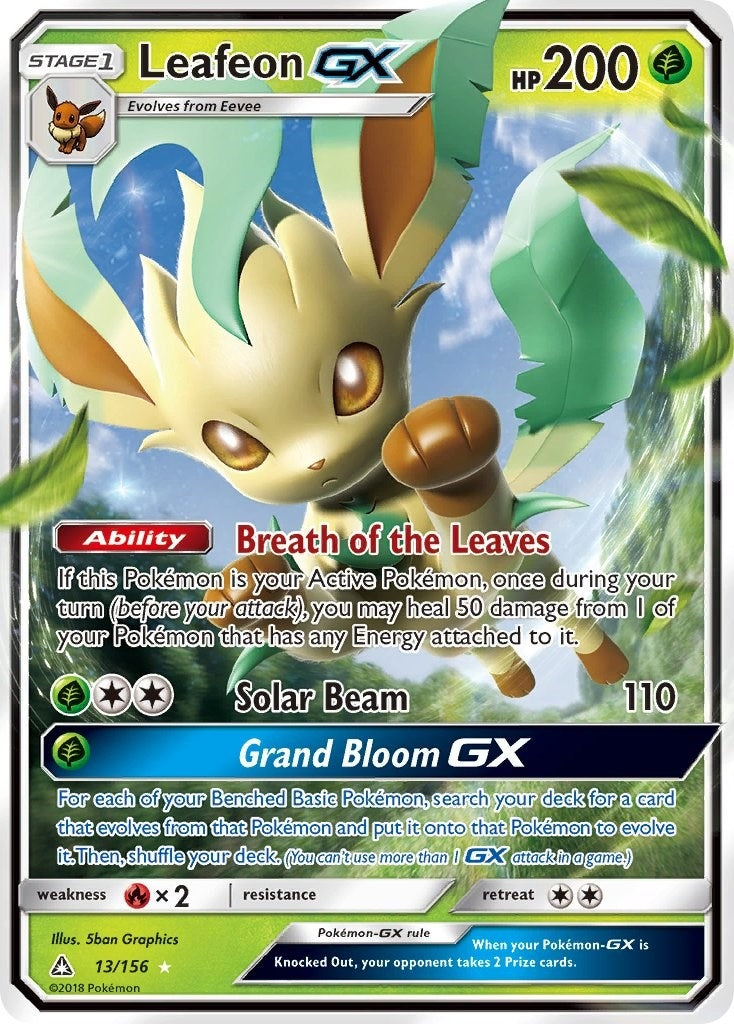 Image for Leafeon GX (13/156) [SM - Ultra Prism] - Pokemon