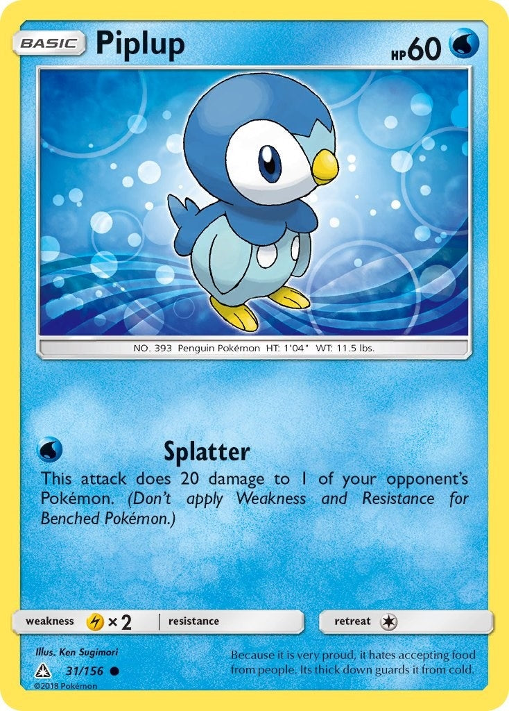 Image for Piplup (31) (31/156) [SM - Ultra Prism] - Pokemon