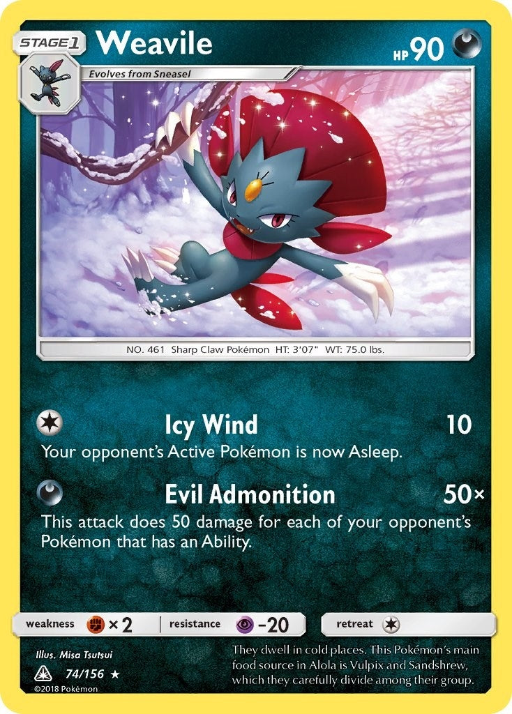 Image for Weavile (74/156) [SM - Ultra Prism] - Pokemon