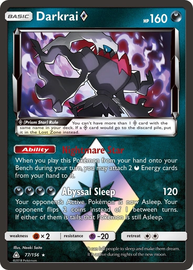 Image for Darkrai Prism Star (77/156) [SM - Ultra Prism] - Pokemon