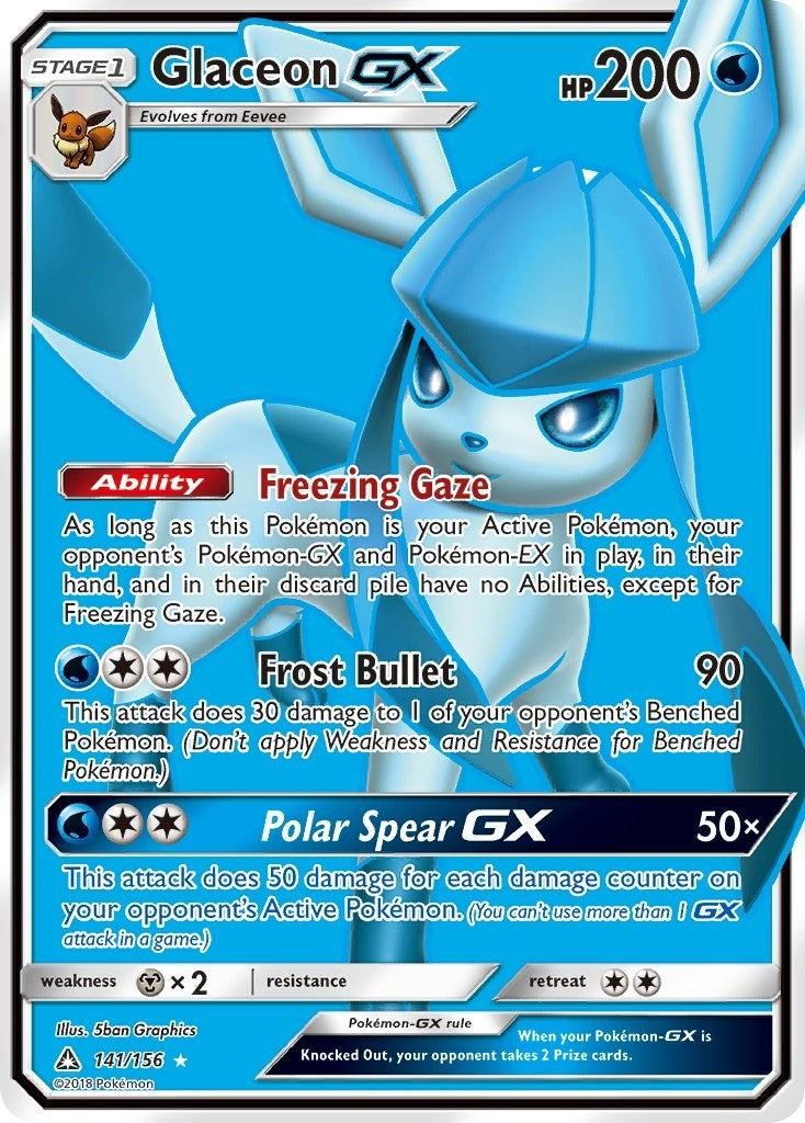 Image for Glaceon GX (Full Art) (141/156) [SM - Ultra Prism] - Pokemon