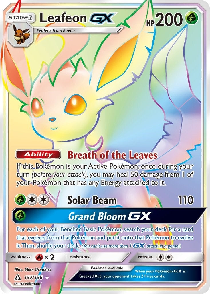Image for Leafeon GX (Secret Rare) (157/156) [SM - Ultra Prism] - Pokemon