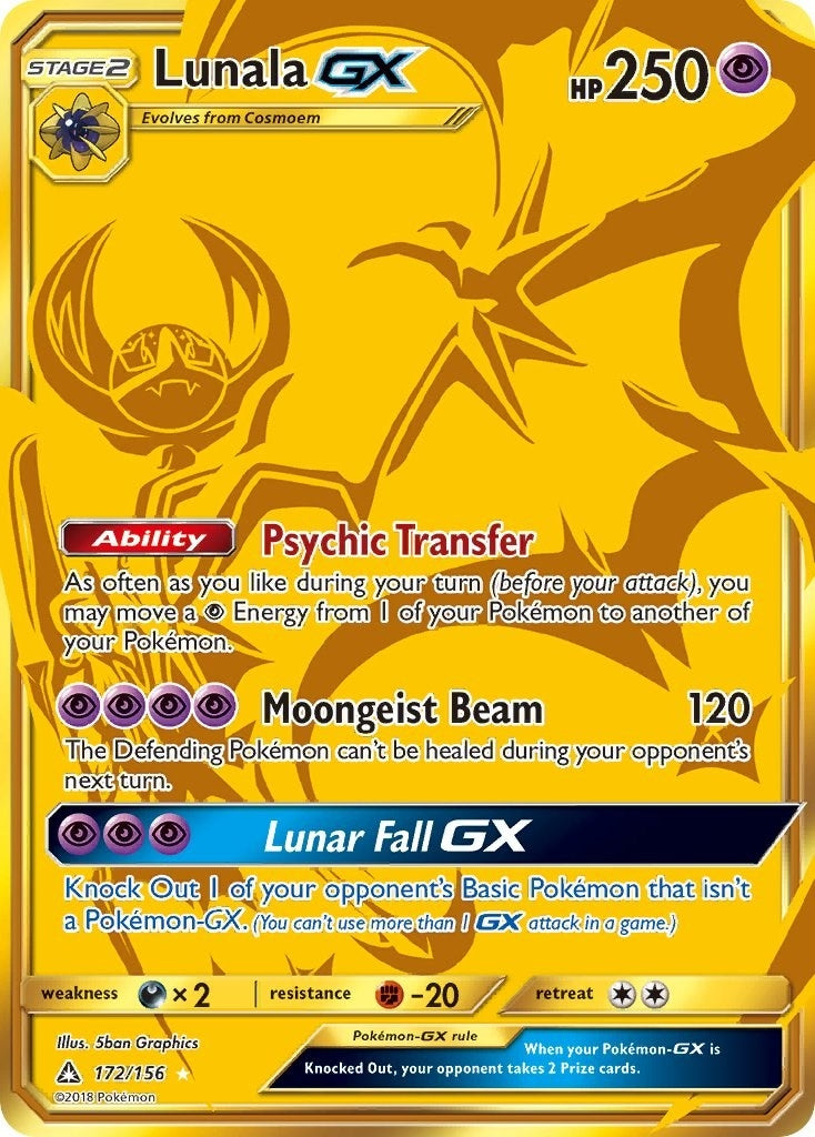 Image for Lunala GX (Secret Rare) (172/156) [SM - Ultra Prism] - Pokemon
