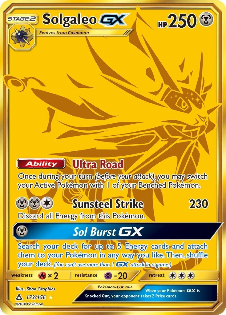 Image for Solgaleo GX (Secret Rare) (173/156) [SM - Ultra Prism] - Pokemon