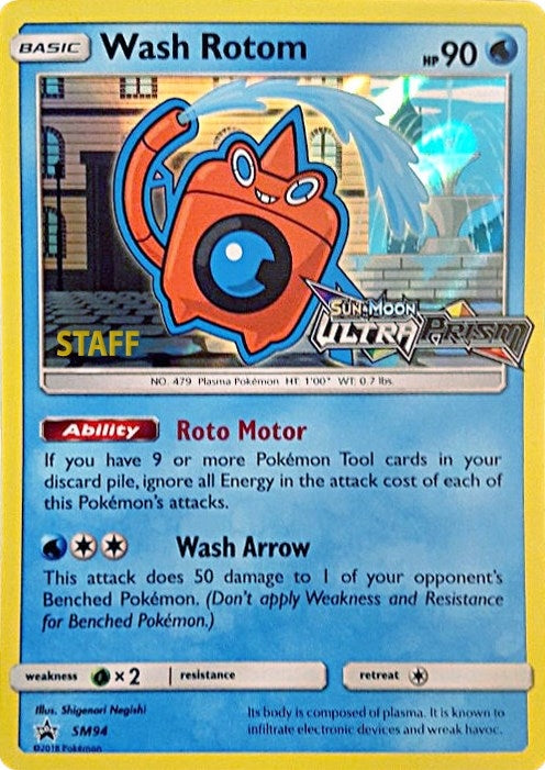 Image for Wash Rotom - SM94 (Prerelease) [Staff] (SM94) [SM Promos] - Pokemon