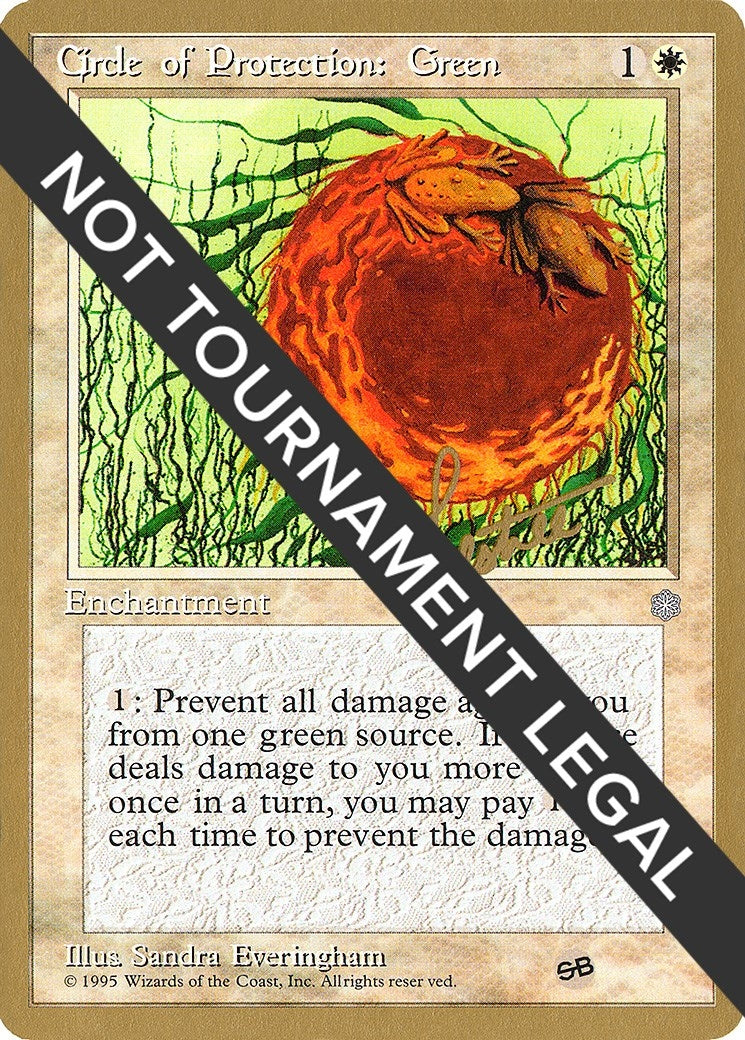 Image for Circle of Protection: Green - 1996 Bertrand Lestree (ICE) (SB) [World Championship Decks] - Magic: The Gathering