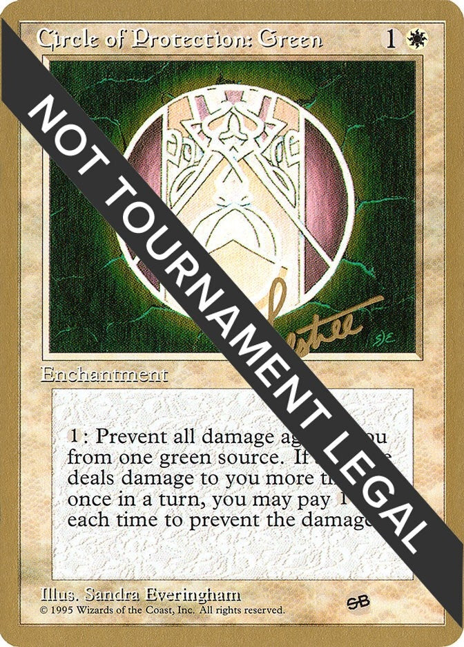 Image for Circle of Protection: Green - 1996 Bertrand Lestree (4ED) (SB) [World Championship Decks] - Magic: The Gathering