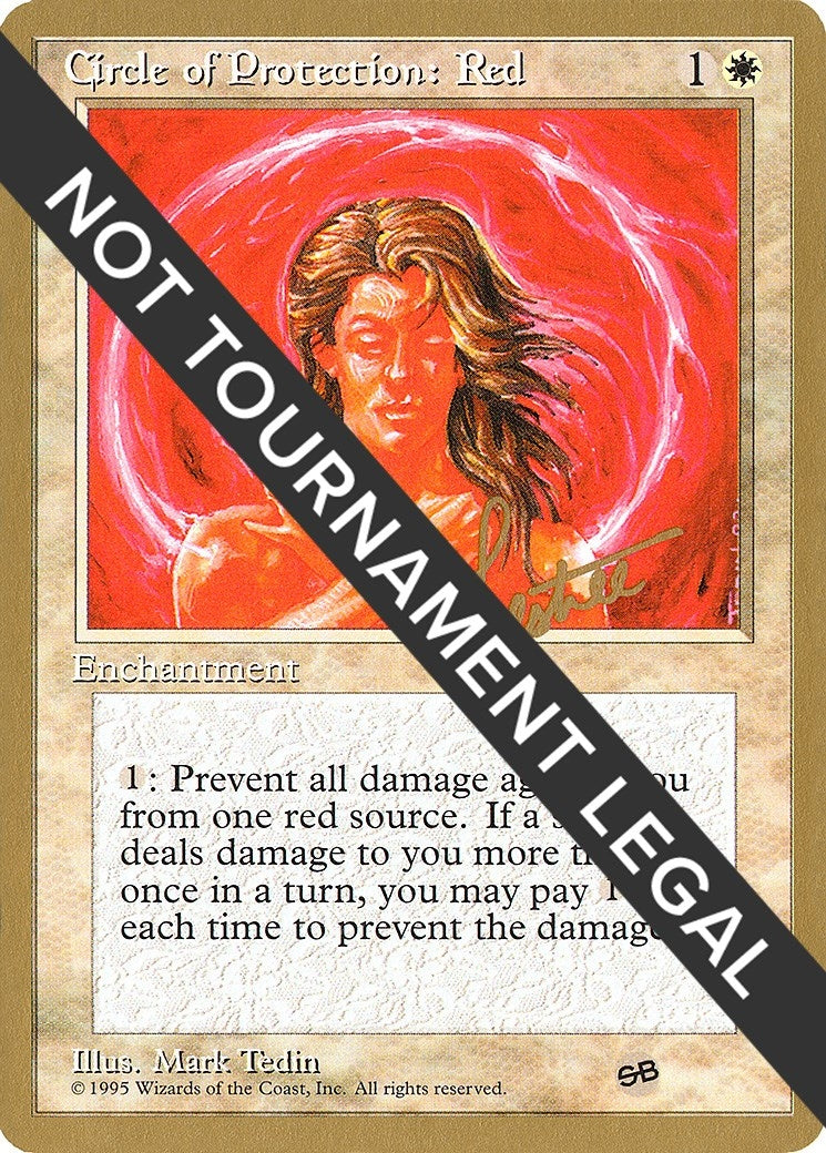 Image for Circle of Protection: Red - 1996 Bertrand Lestree (4ED) (SB) [World Championship Decks] - Magic: The Gathering
