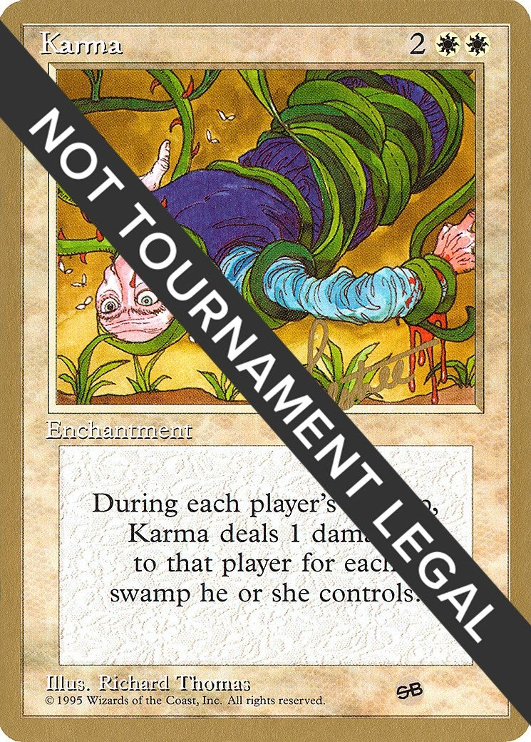 Image for Karma - 1996 Bertrand Lestree (4ED) (SB) [World Championship Decks] - Magic: The Gathering