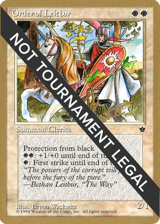 Image for Order of Leitbur (Male) - 1996 Bertrand Lestree (FEM) [World Championship Decks] - Magic: The Gathering
