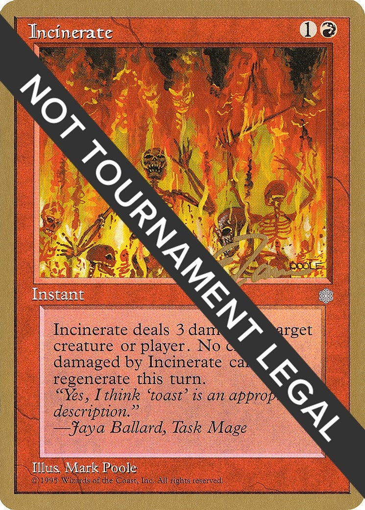 Image for Incinerate - 1996 Eric Tam (ICE) [World Championship Decks] - Magic: The Gathering