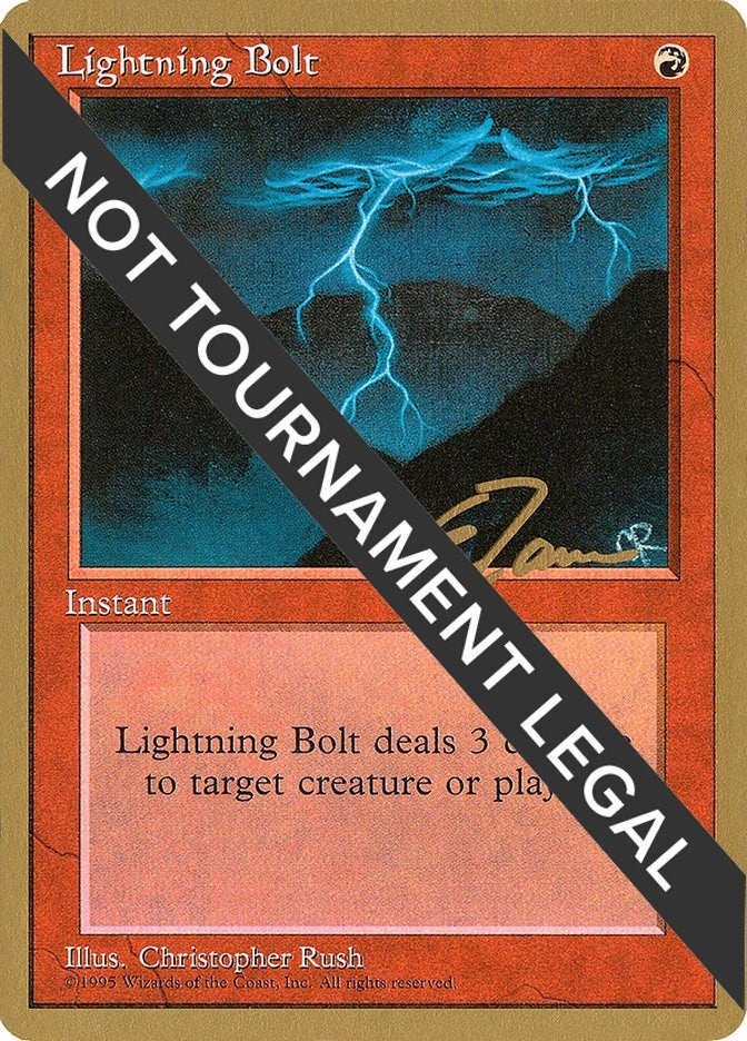 Image for Lightning Bolt - 1996 Eric Tam (4ED) [World Championship Decks] - Magic: The Gathering