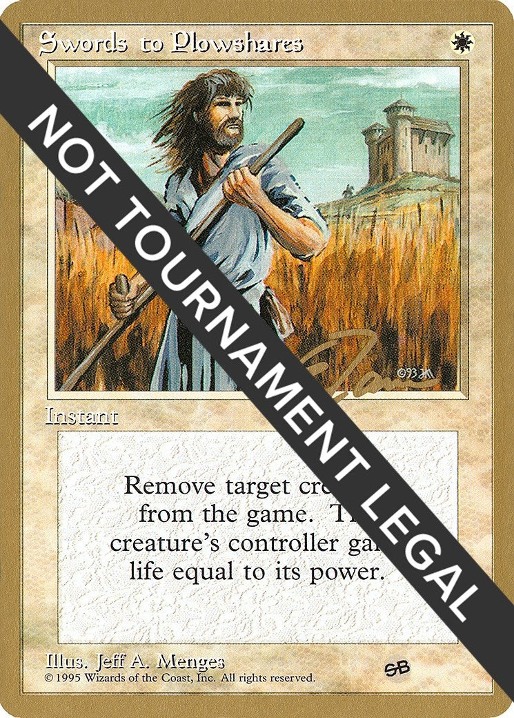 Image for Swords to Plowshares - 1996 Eric Tam (4ED) (SB) [World Championship Decks] - Magic: The Gathering